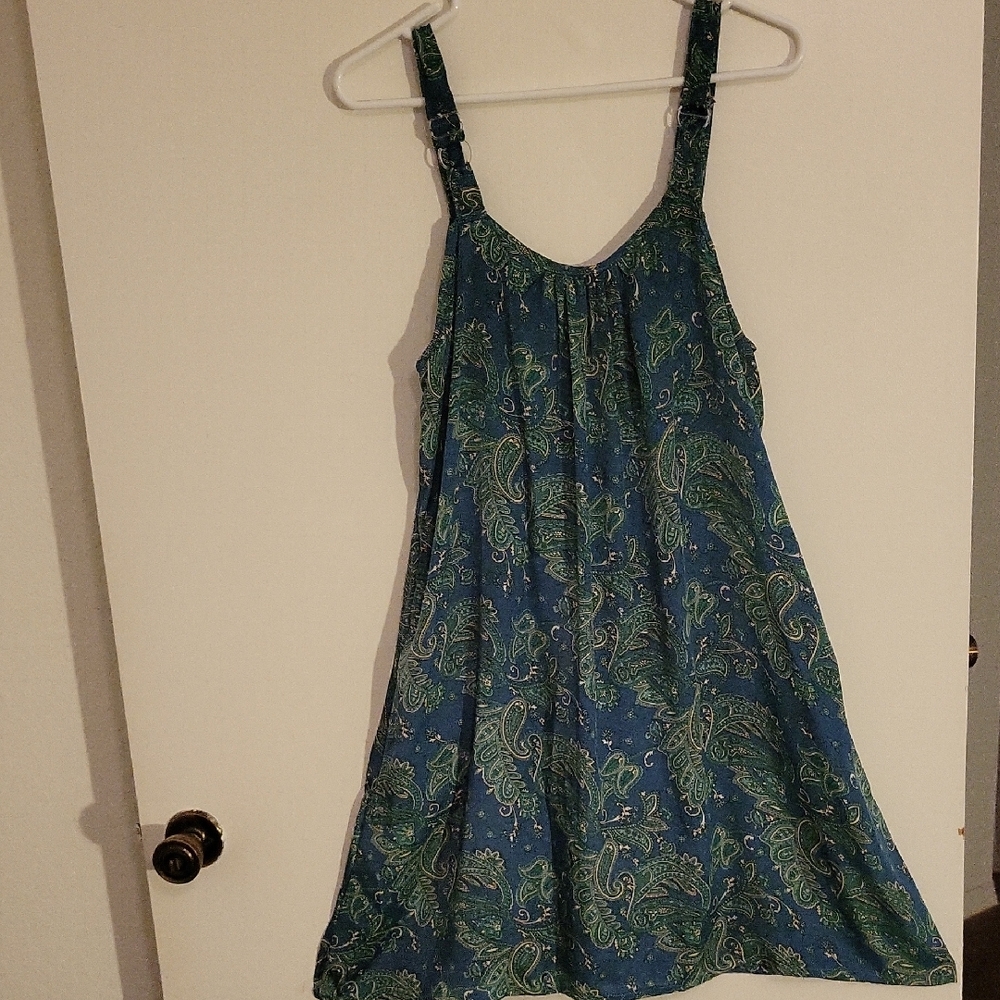 Stylish Blue Paisley Dress